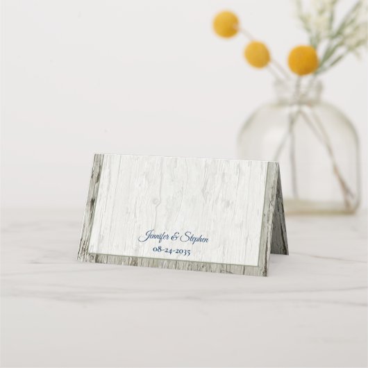 Carte De Placement Rustic Beach Driftwood Sand Mariage Dollar (Dos)