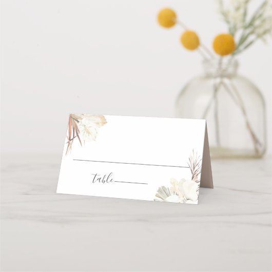 Carte De Placement Rustic Boho Beach Botanical Mariage (Devant)