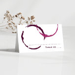 Carte De Placement Rustic Burgundy<br><div class="desc">Mariage escort / carte place design caractéristiques burgundy rouge vigne anneaux en tache et espace pour écrire des noms d'invités et des numéros de table.</div>