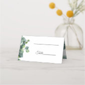 Carte De Placement Rustic Chic Eucalyptus Branches Mariage Escort (Dos)
