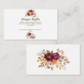 Carte De Placement Rustic Fall Floral & Charming White Citrouille Raf (Devant / Derrière)