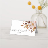 Carte De Placement Rustic Fall laisse Mariage plié (Dos)