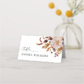 Carte De Placement Rustic Fall laisse Mariage plié (Devant)