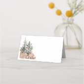 Carte De Placement Rustic Minimalist Christmas Trees (Devant)