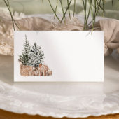 Carte De Placement Rustic Minimalist Christmas Trees