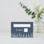 Carte De Placement Rustic Winter Forest Wedding Place Setting Cards (Debout devant)