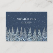 Carte De Placement Rustic Winter Forest Wedding Place Setting Cards (Dos)