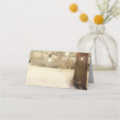 Carte De Placement Rustic Winter Tree Twinkle Mariage (Dos)