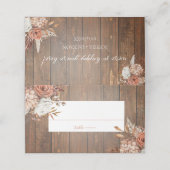 Carte De Placement Rustique Aquarelle Terracotta Mariage Floral (Extérieur déplié)