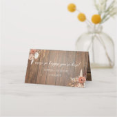 Carte De Placement Rustique Aquarelle Terracotta Mariage Floral (Dos)