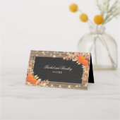 Carte De Placement Rustique Automne Automne Bois Mariage (Dos)