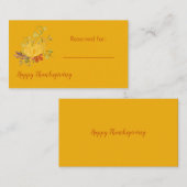 Carte De Placement Rustique Automne Automne Couleur Citrouille Thanks (Devant / Derrière)