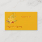 Carte De Placement Rustique Automne Automne Couleur Citrouille Thanks (Devant)