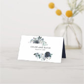 Carte De Placement Rustique Boho Navy Floral Mariage (Dos)