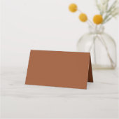 Carte De Placement Rustique Bourgogne Terracotta Mariage Floral (Dos)