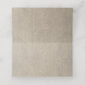Carte De Placement Rustique Burlap et dentelle Mariage (Intérieur déplié)