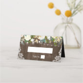Carte De Placement Rustique Chic Ivory Floral String Mariage (Devant)
