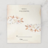 Carte De Placement Rustique Citrouilles et fleurs d'automne (Extérieur déplié)