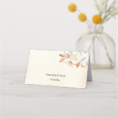 Carte De Placement Rustique Citrouilles et fleurs d'automne (Dos)