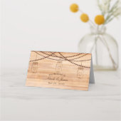 Carte De Placement Rustique Country Wood & Mason Jars Barn Mariage (Devant)