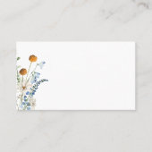 Carte De Placement Rustique Dusty Blue Fleurs sauvages & Daisy Mariag (Devant)
