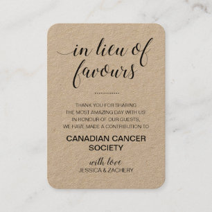 Carte De Placement Rustique En Lieu Et Place Des Faveurs Mariage De D