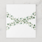 Carte De Placement Rustique Eucalyptus Vert Mariage Blank Folk (Extérieur déplié)