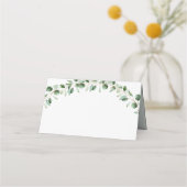 Carte De Placement Rustique Eucalyptus Vert Mariage Blank Folk (Dos)