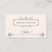 Carte De Placement Rustique Filigree, Mariage (Devant)