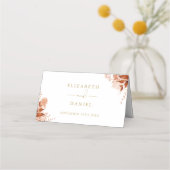 Carte De Placement Rustique Floral Automne Mariage d'or automne (Dos)