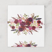 Carte De Placement Rustique Floral Bourgogne Marsala Table Carte Plac (Extérieur déplié)