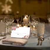 Carte De Placement Rustique Floral Mauve Mariage