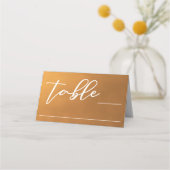 Carte De Placement Rustique Gold Script Earth Tone Simple Mariage de  (Devant)