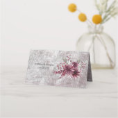 Carte De Placement Rustique gothique Noir & Bourgogne Mariage d'Hallo (Dos)