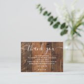 Carte De Placement Rustique Grange Boho Boho Mariage Merci (Debout devant)
