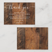 Carte De Placement Rustique Grange Boho Boho Mariage Merci (Devant / Derrière)