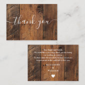 Carte De Placement Rustique Grange Boho Boho Mariage Merci (Devant / Derrière)
