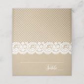 Carte De Placement Rustique Kraft et Mariage de dentelle (Extérieur déplié)