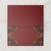 Carte De Placement Rustique Orange Red Fall Élégant Mariage gothique (Extérieur déplié)