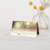 Carte De Placement Rustique Pays En Bois Mason Jar String Lumière Arb (Dos)