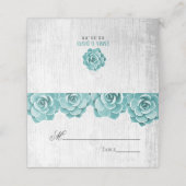 Carte De Placement Rustique Succulent Floral Élégant table de mariage (Extérieur déplié)