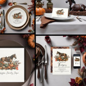 Carte De Placement Rustique Western Pleasastique Horse Thanksgiving