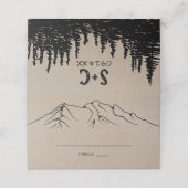 Carte De Placement Rustique Woodsy Mariage (Extérieur déplié)