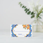 Carte De Placement Sa principale Squeeze orange bleu nuptiale (Debout devant)