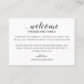 Carte De Placement Sac cadeau de bienvenue Mariage moderne (Devant)