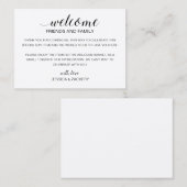 Carte De Placement Sac cadeau Rustique Mariage Bienvenue Invités (Devant / Derrière)