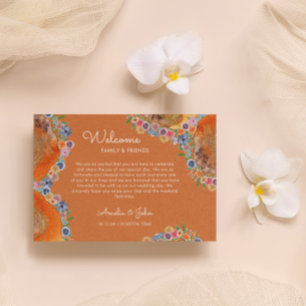 Carte De Placement Sac Panier Cadeau de Bienvenue de Mariage Bohème O