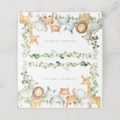 Carte De Placement Safari Jungle Animals Buffet Food Labels (Extérieur déplié)