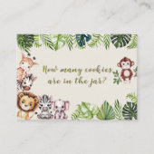 Carte De Placement Safari Jungle Baby shower Cookie Jar Devant Jeu (Devant)