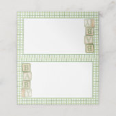 Carte De Placement Sage Baby Blocks Blank Food & Favor Tent Cards (Extérieur déplié)